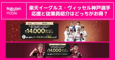 楽天イーグルス・ヴィッセル神戸選手応援と従業員紹介はどっちがお得？違いを比較【2026年4月】