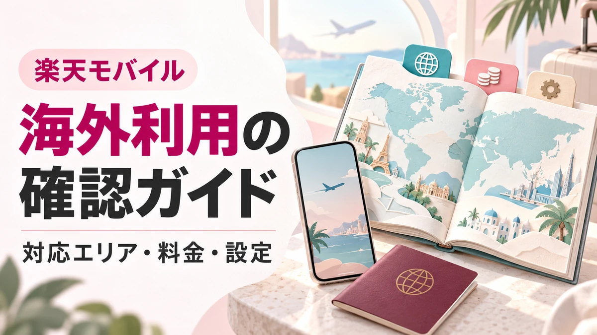 楽天モバイルの海外利用で対応エリア・料金・設定を確認するガイド